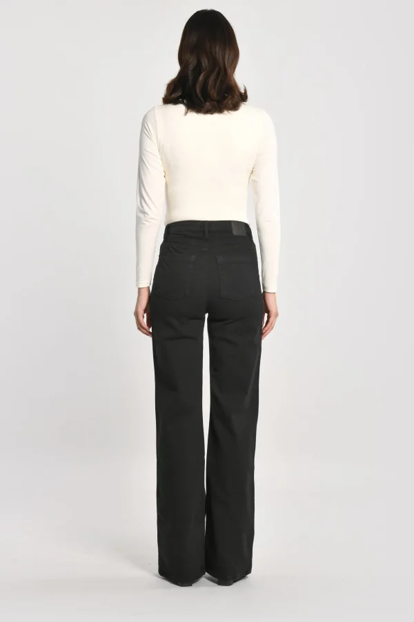 KOOKAÏ PANTALON FLARE THADEE Noir Discount