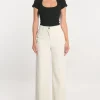 KOOKAÏ PANTALON FLARE VELOURS SUZANNE CLAIR Beige Discount