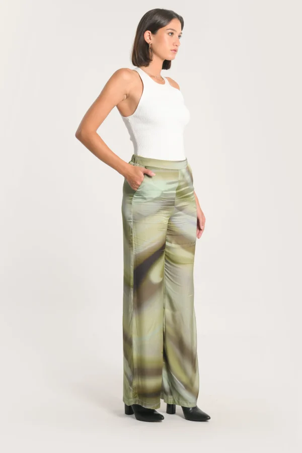 KOOKAÏ PANTALON NIKITA IMPRIMÉ 70s MULTI KAKI Multikaki Sale