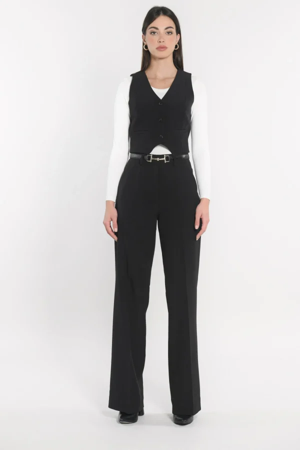 KOOKAÏ PANTALON TAILLE BASSE MATHILDA Noir Clearance