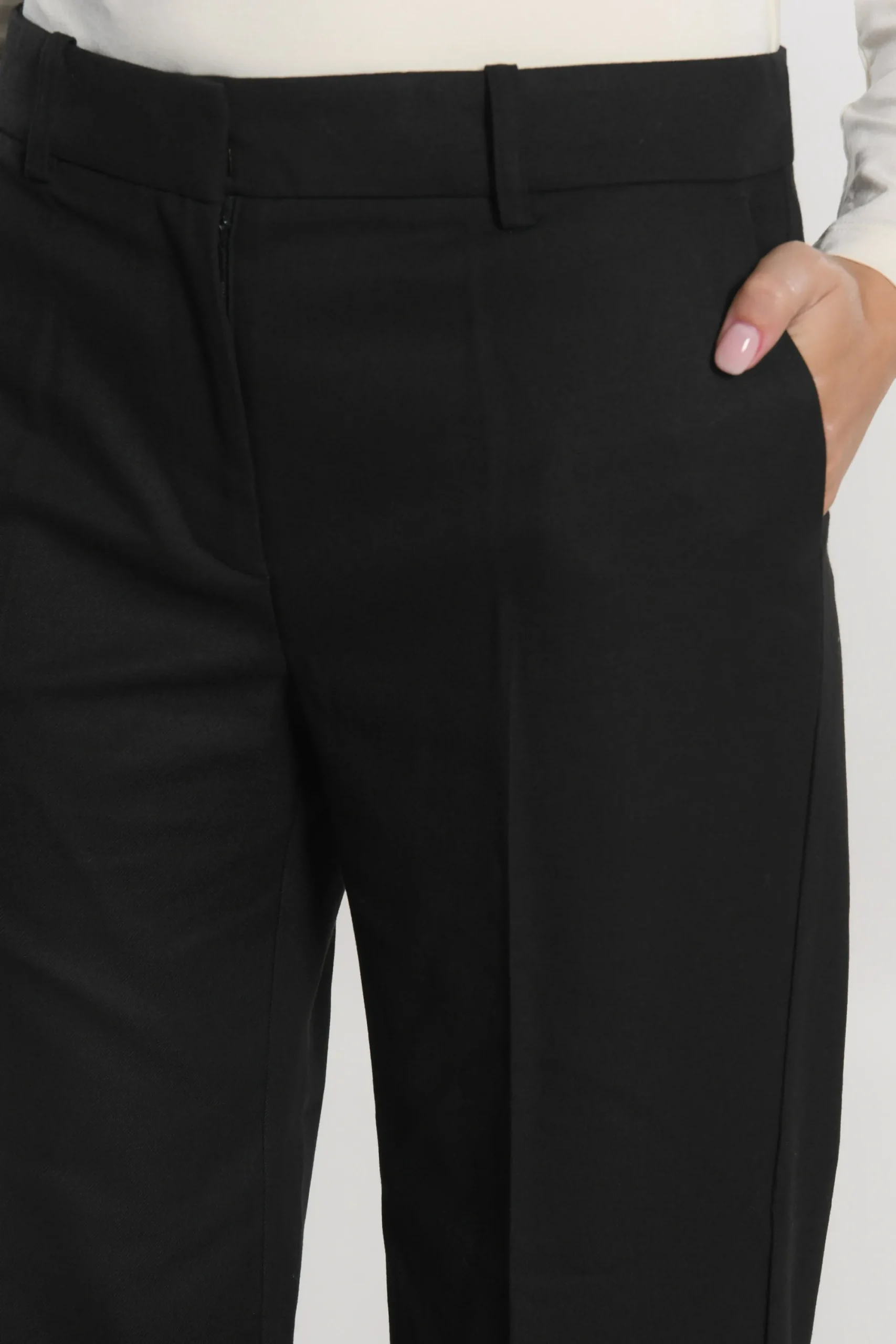 pantalon_taille_basse_she_3.webp KOOKAÏ PANTALON TAILLE BASSE SHEILA Noir Sale