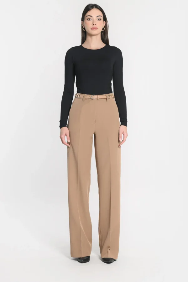 KOOKAÏ PANTALON TAILLE HAUTE MATHILDA Macchiato Fashion