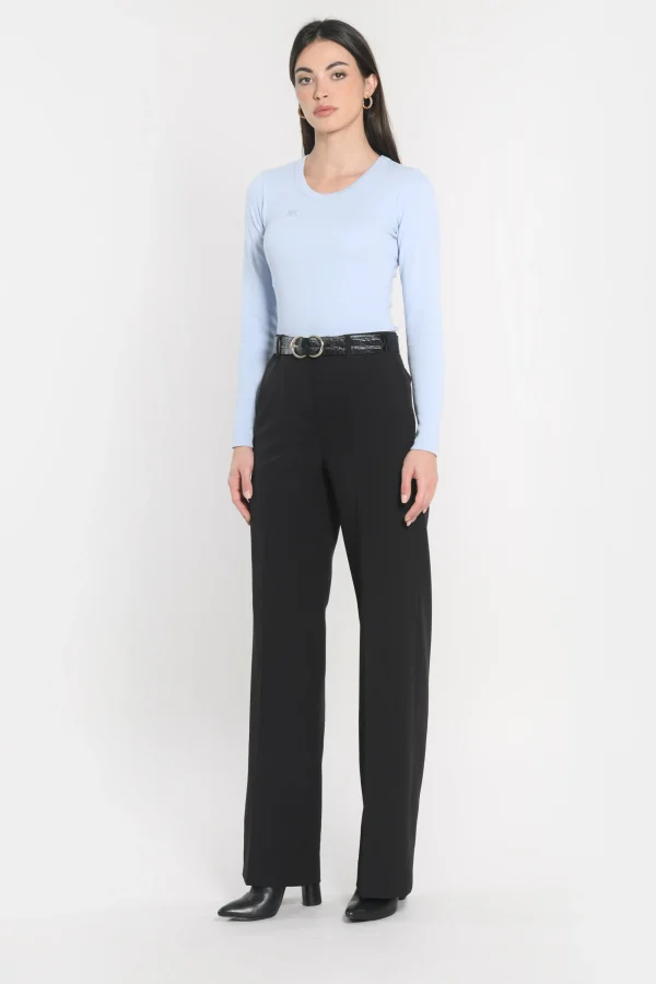 KOOKAÏ PANTALON TAILLE HAUTE MATHILDA Noir Discount