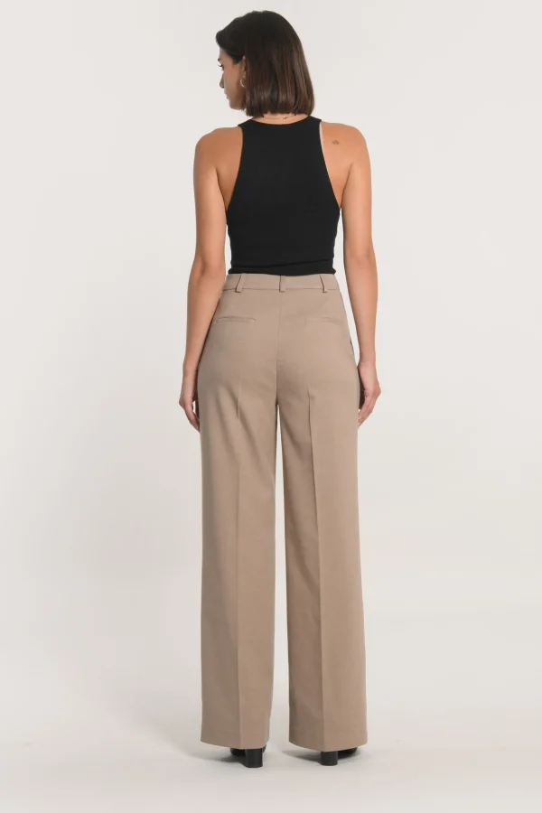 KOOKAÏ PANTALON TAILLEUR LARGE MACHA Beige Best Sale