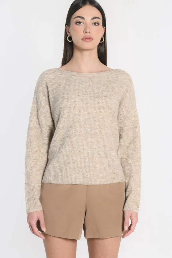 KOOKAÏ PULL BATEAU DANNA BEIGE CHINÉ Beigechine Best Sale