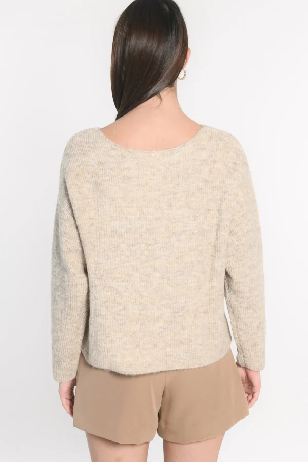 KOOKAÏ PULL BATEAU DANNA BEIGE CHINÉ Beigechine Best Sale