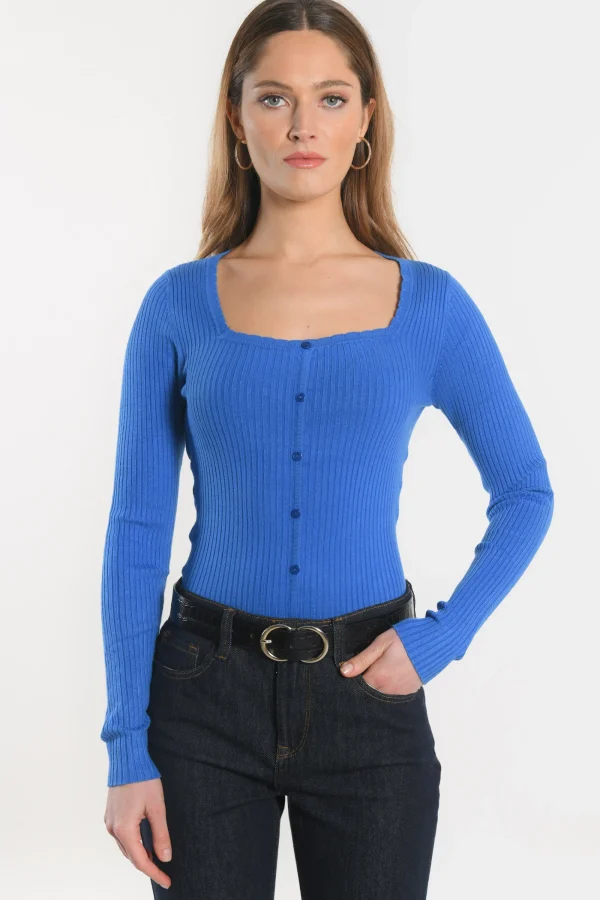 KOOKAÏ PULL COL CARRE - ELISABETH - Cobalt Clearance