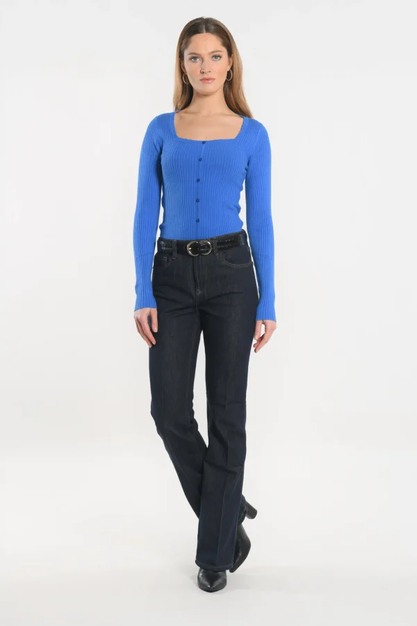 KOOKAÏ PULL COL CARRE - ELISABETH - Cobalt Clearance