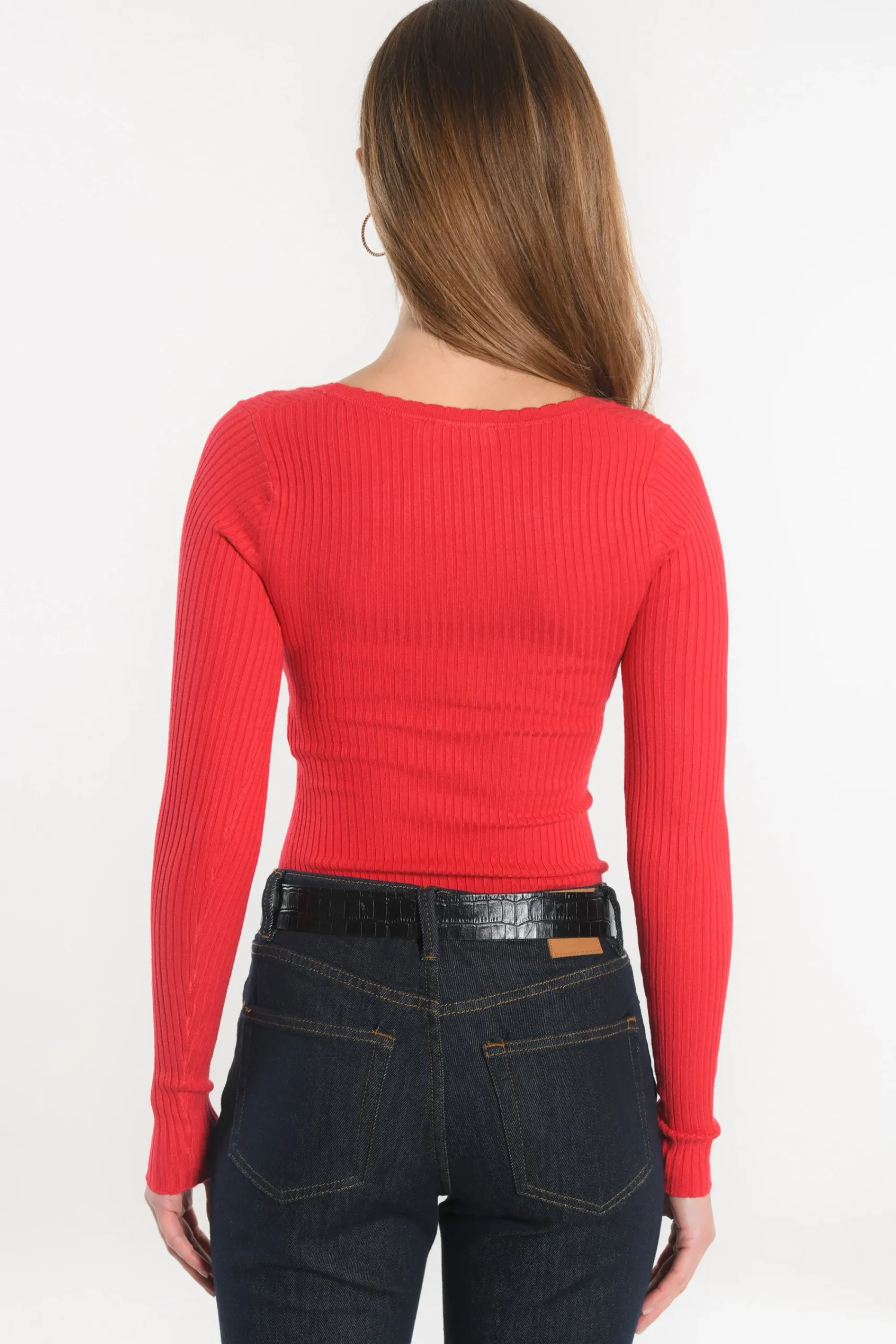 pull_col_carre__elisabeth_5-1.webp KOOKAÏ PULL COL CARRE - ELISABETH - Rouge Hot