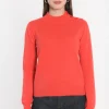 KOOKAÏ PULL COL CHEMINÉE ANITA ROUGE MARION Rougemarion Clearance