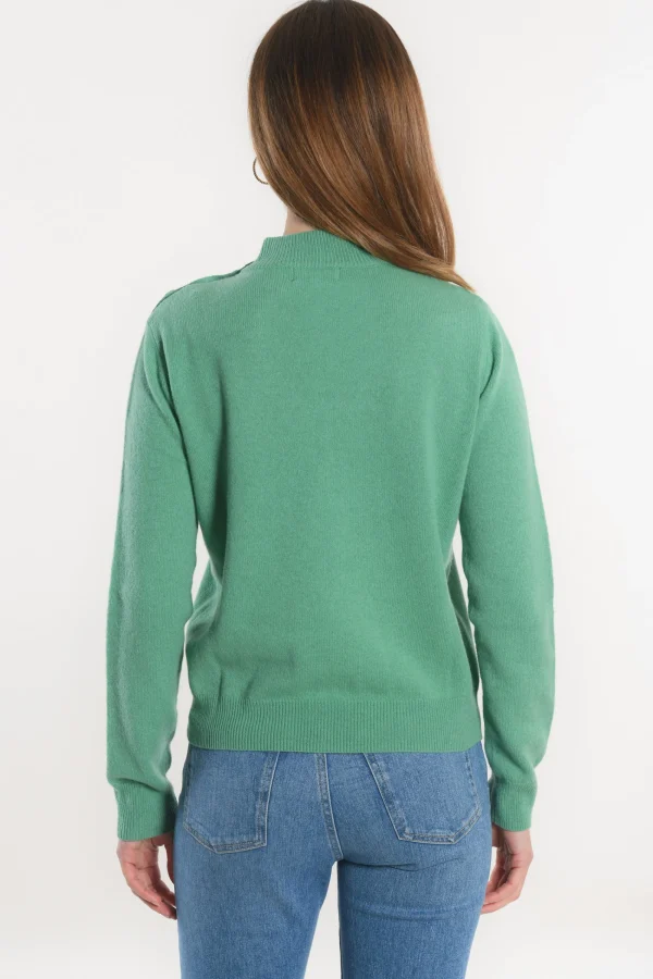 KOOKAÏ PULL COL CHEMINEE - ANITA - NEPTUNE GREEN Neptunegreen New