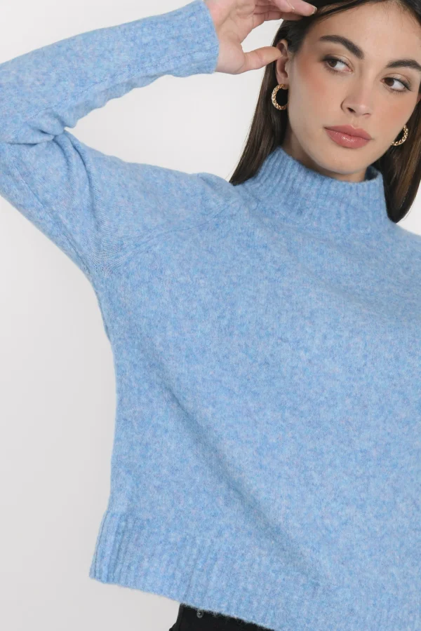 KOOKAÏ PULL COL MONTANT CONNIE Blue Store