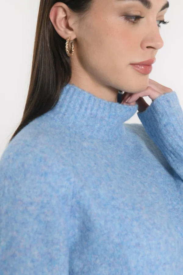 KOOKAÏ PULL COL MONTANT CONNIE Blue Store