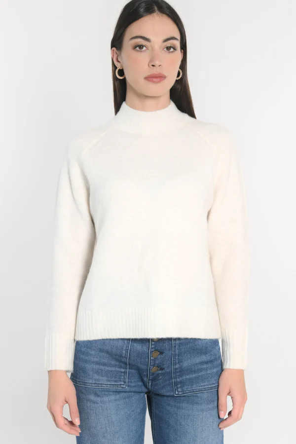 KOOKAÏ PULL COL MONTANT CONNIE Ecru Discount