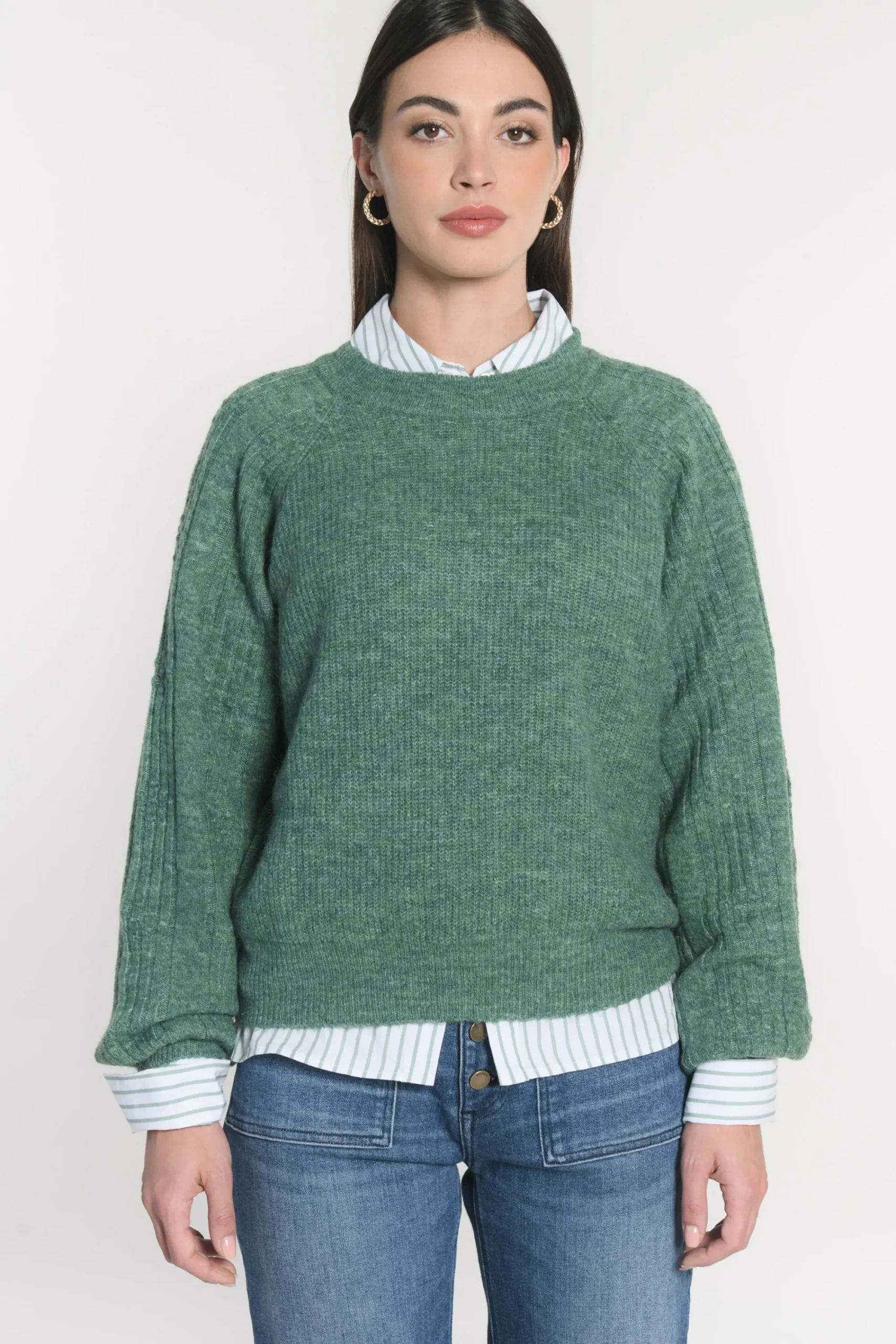 pull_col_rond_carry_green_2.webp KOOKAÏ PULL COL ROND CARRY Green Flash Sale