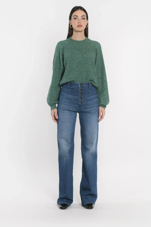 KOOKAÏ PULL COL ROND CARRY Green Flash Sale