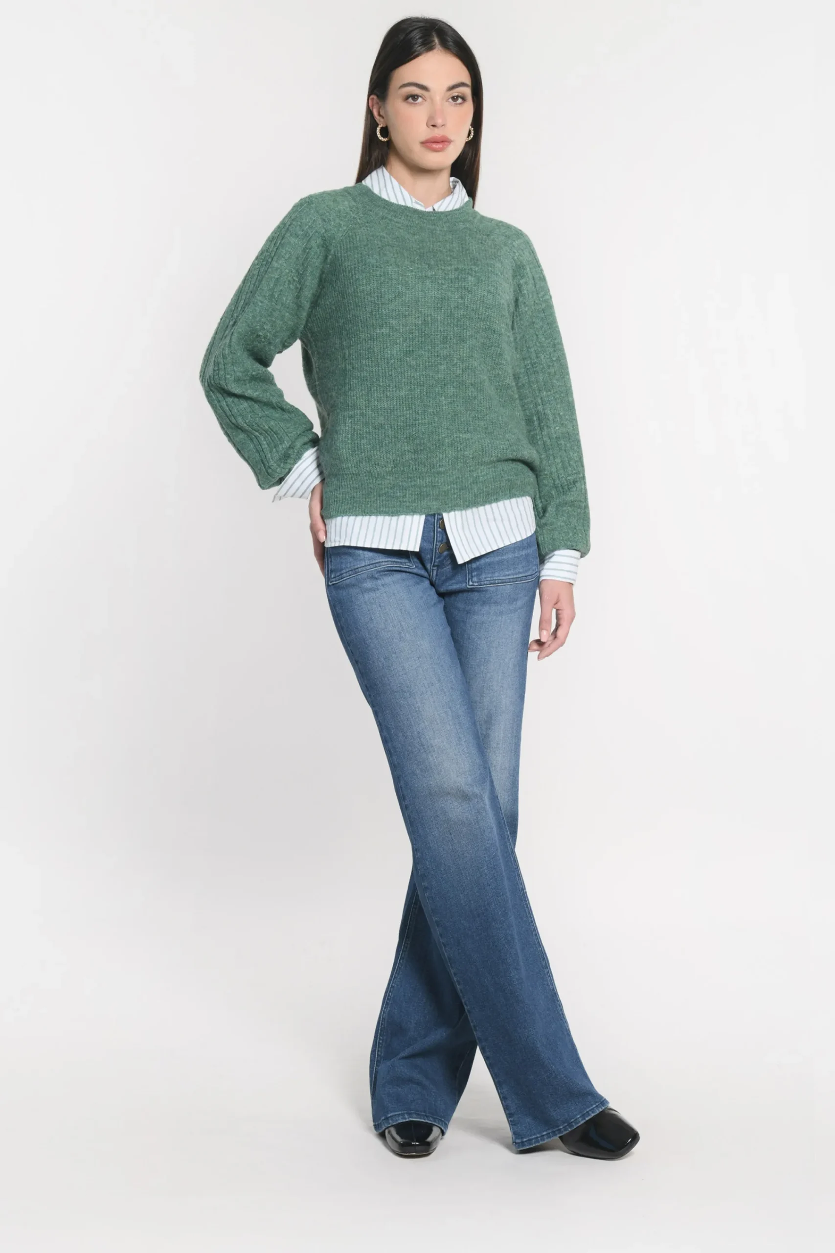 pull_col_rond_carry_green_5.webp KOOKAÏ PULL COL ROND CARRY Green Flash Sale