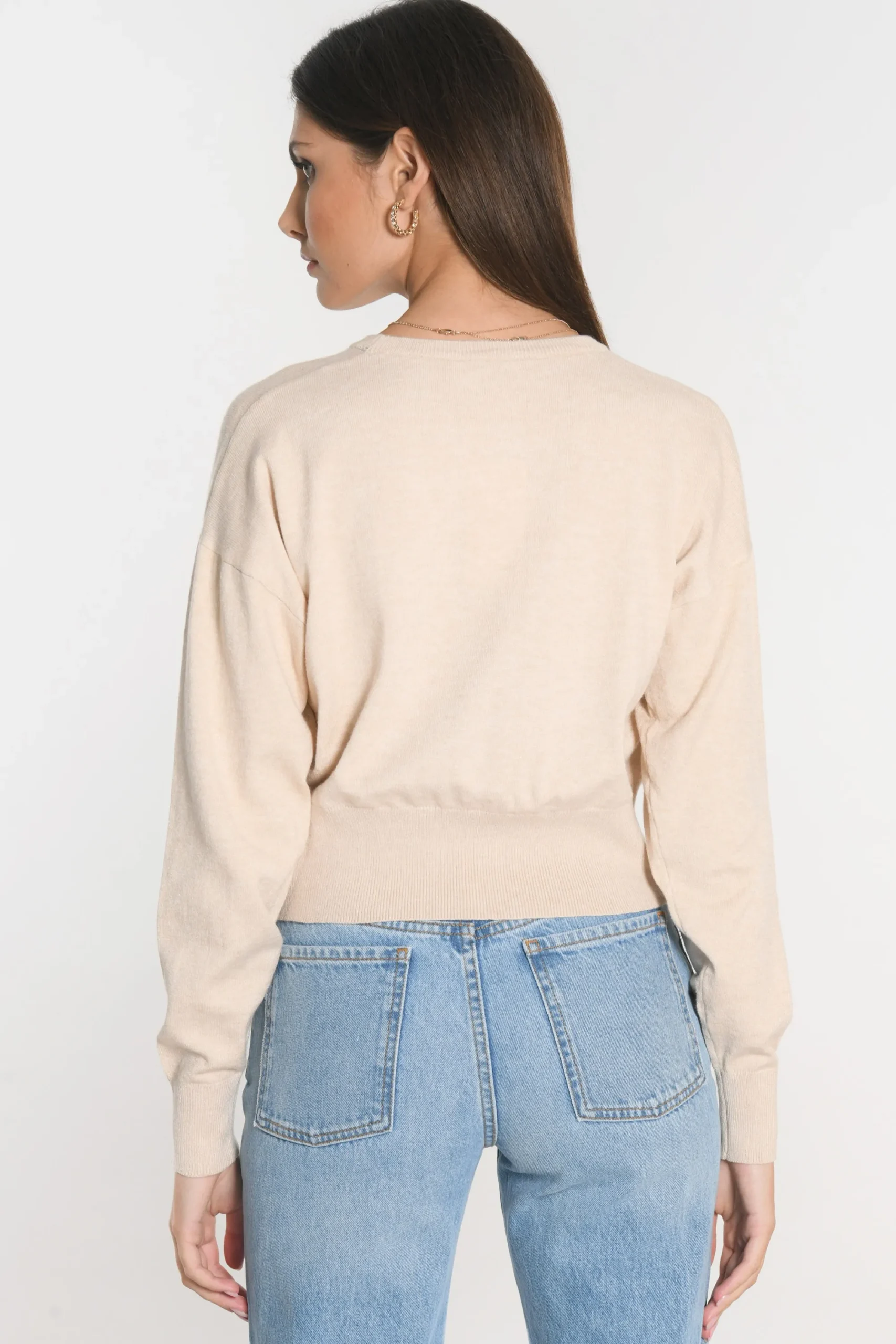 pull_col_rond_nolwenn_bei_4.webp KOOKAÏ PULL COL ROND NOLWENN BEIGE CHINE Beigechine Discount