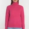KOOKAÏ PULL COL ROULÉ ANITA Fuschia Best Sale