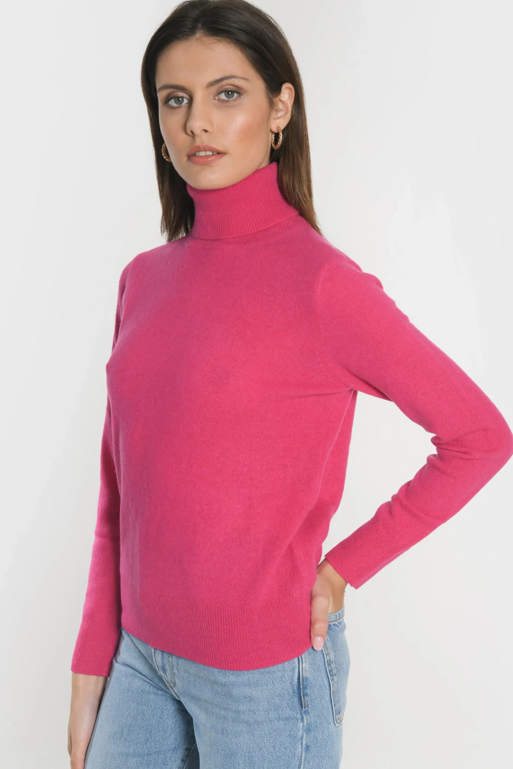 pull_col_roul_anita_fusch_2.webp KOOKAÏ PULL COL ROULÉ ANITA Fuschia Best Sale