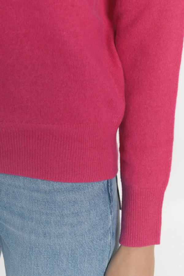 KOOKAÏ PULL COL ROULÉ ANITA Fuschia Best Sale