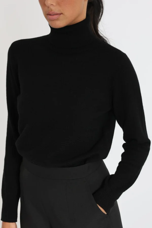 KOOKAÏ PULL COL ROULÉ ANITA Noir Flash Sale