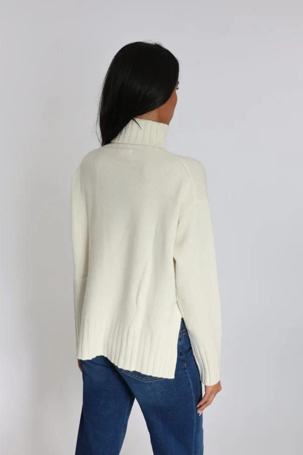KOOKAÏ PULL COL ROULÉ CELINA ÉCRU Ecru Fashion