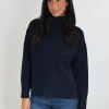 KOOKAÏ PULL COL ROULÉ CELINA Navy Flash Sale