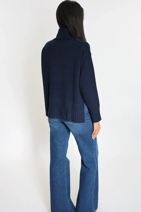 KOOKAÏ PULL COL ROULÉ CELINA Navy Flash Sale