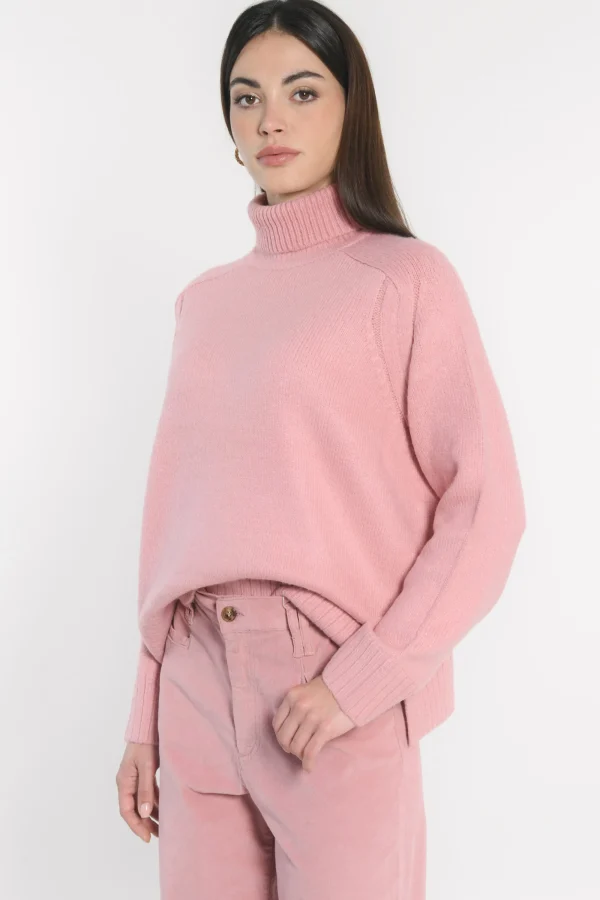 KOOKAÏ PULL COL ROULÉ JOANA BOIS DE ROSE Boisderose Sale