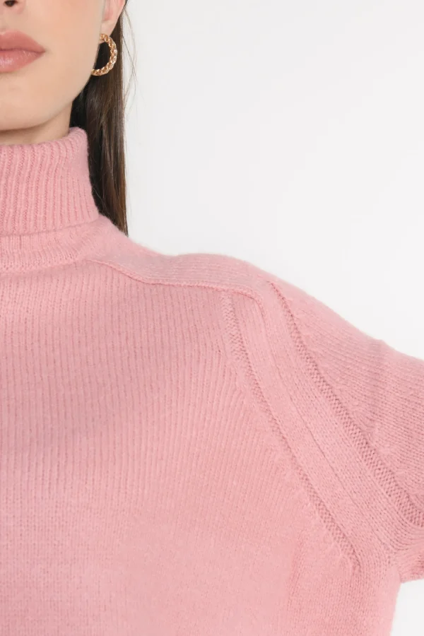 KOOKAÏ PULL COL ROULÉ JOANA BOIS DE ROSE Boisderose Sale