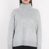 KOOKAÏ PULL COL ROULÉ JOANA GRIS CHINÉ Grischine Outlet