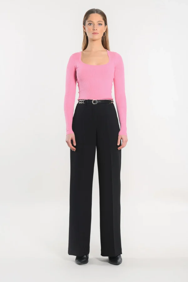 KOOKAÏ PULL COL U - LOLITA - BOIS DE ROSE Boisderose Hot