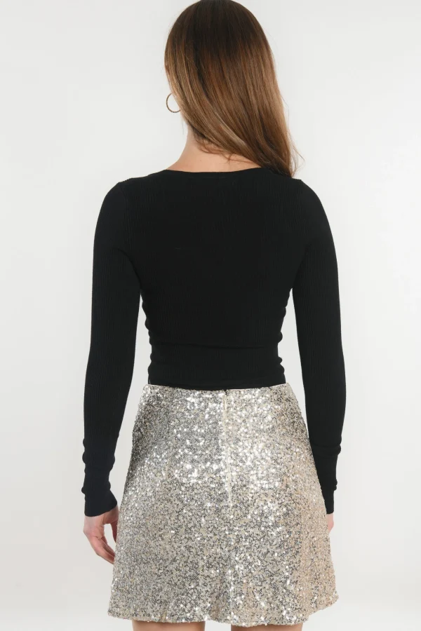 KOOKAÏ PULL COL U - LOLITA - Noir Flash Sale