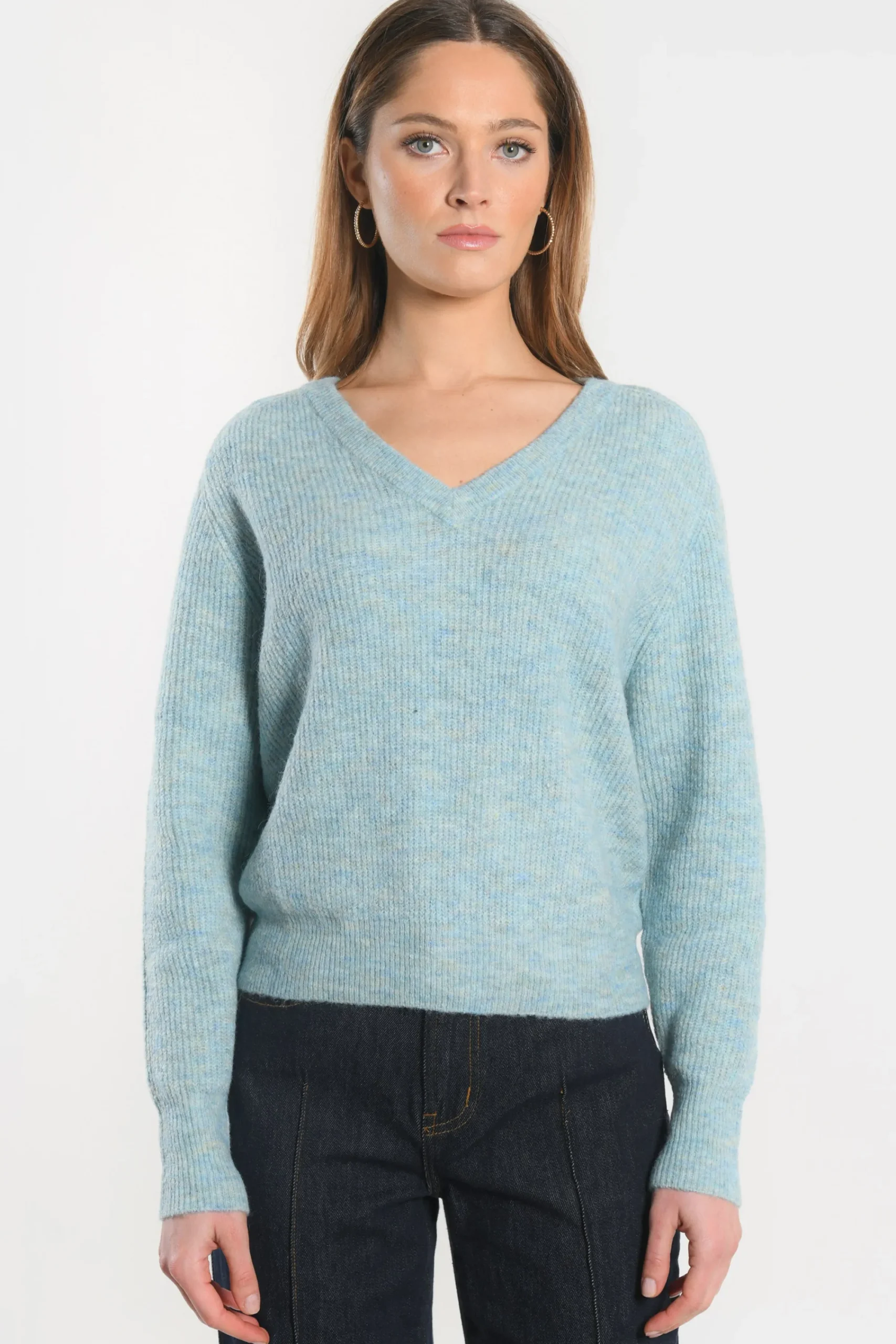 pull_col_v__danna__ciel_0.webp KOOKAÏ PULL COL V - DANNA - Ciel Sale