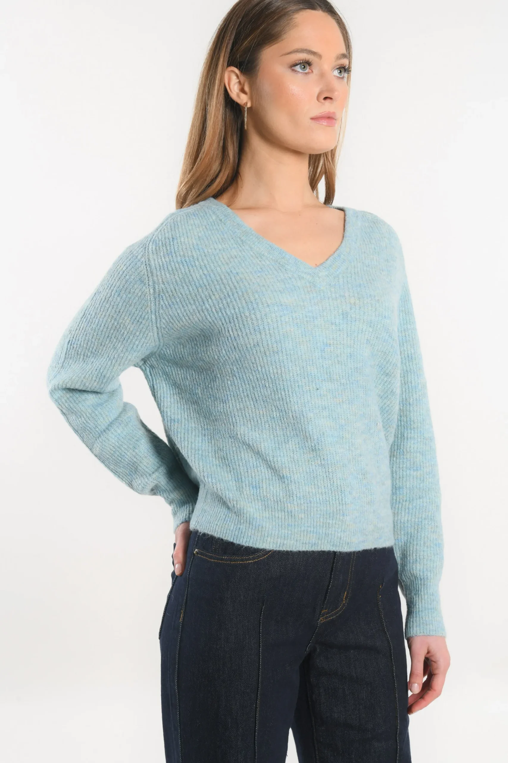 pull_col_v__danna__ciel_1.webp KOOKAÏ PULL COL V - DANNA - Ciel Sale