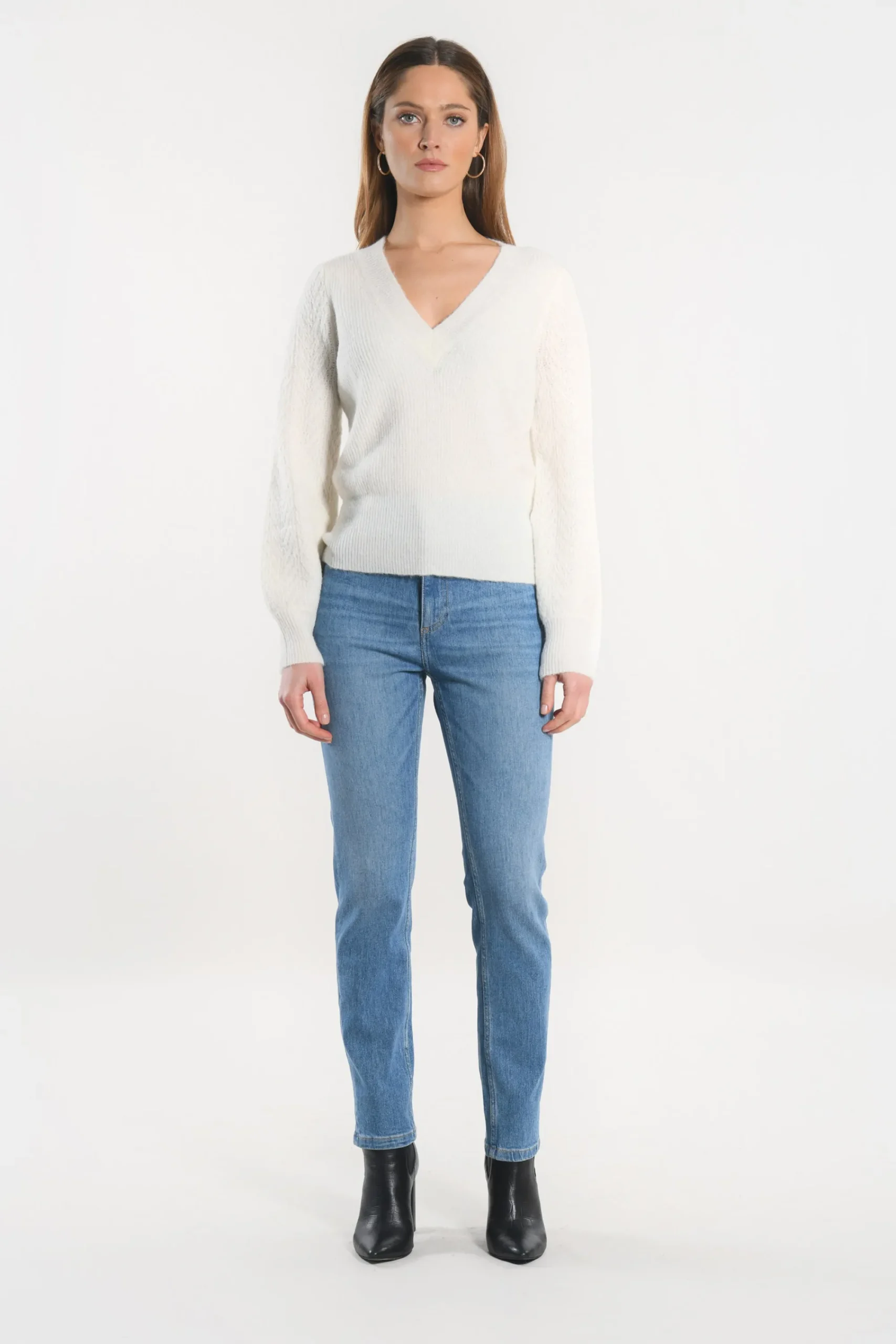 pull_col_v__dayana__ecru_4.webp KOOKAÏ PULL COL V - DAYANA - Ecru New