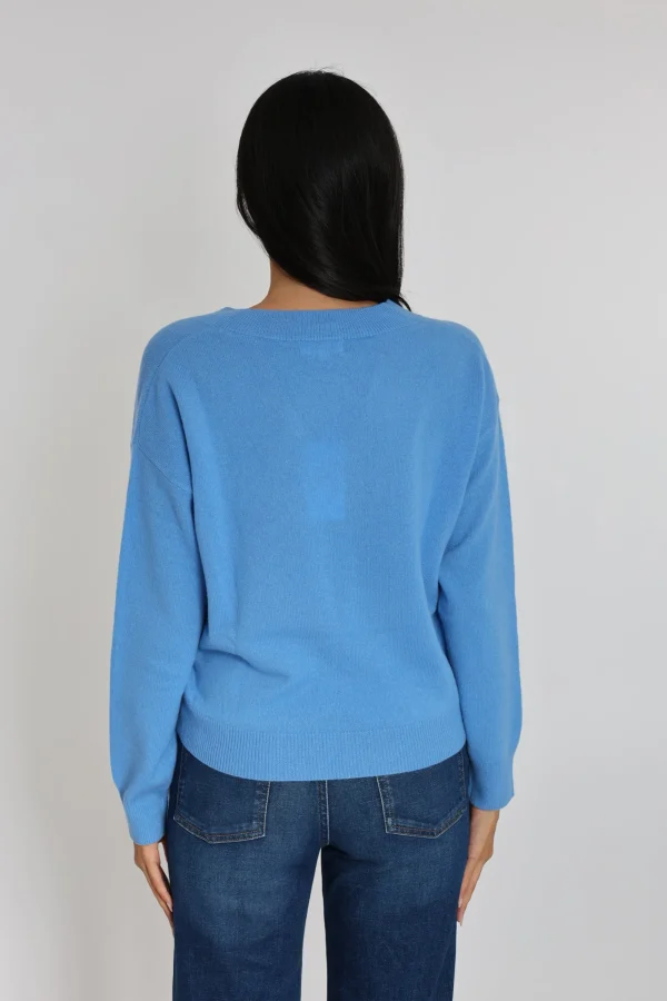 KOOKAÏ PULL COL V ANITA Blue Clearance