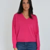 KOOKAÏ PULL COL V ANITA Fuschia Hot