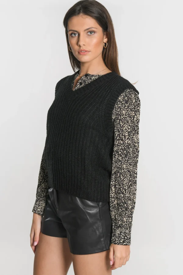 KOOKAÏ PULL COL V LANA Noir Online