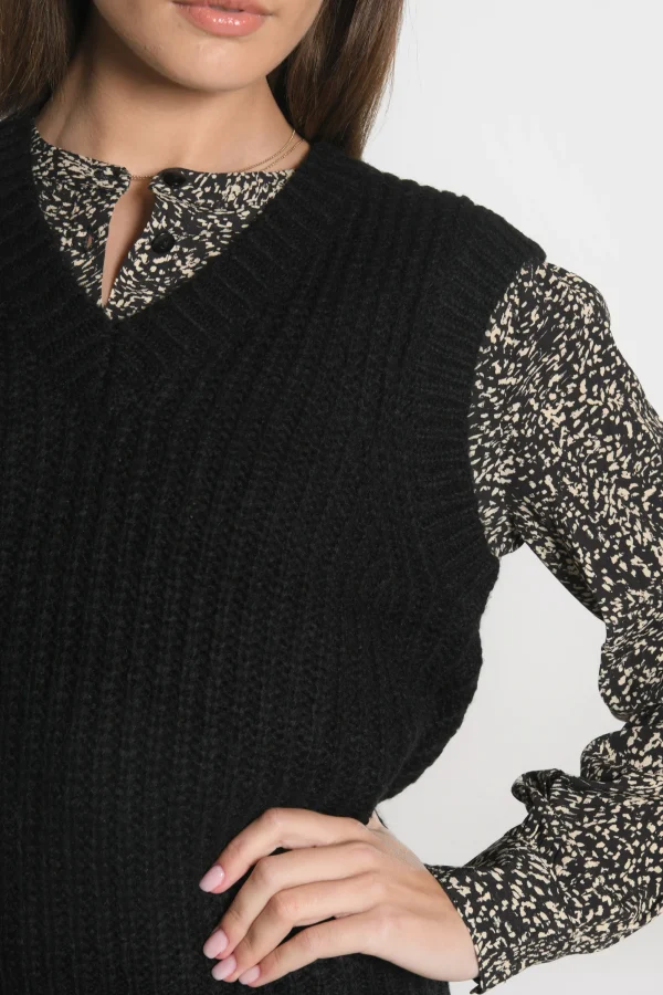 KOOKAÏ PULL COL V LANA Noir Online