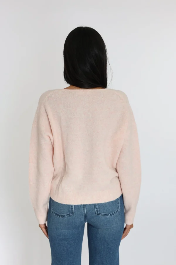 KOOKAÏ PULL COL V LIZA ROSE PALE Rosepale Store