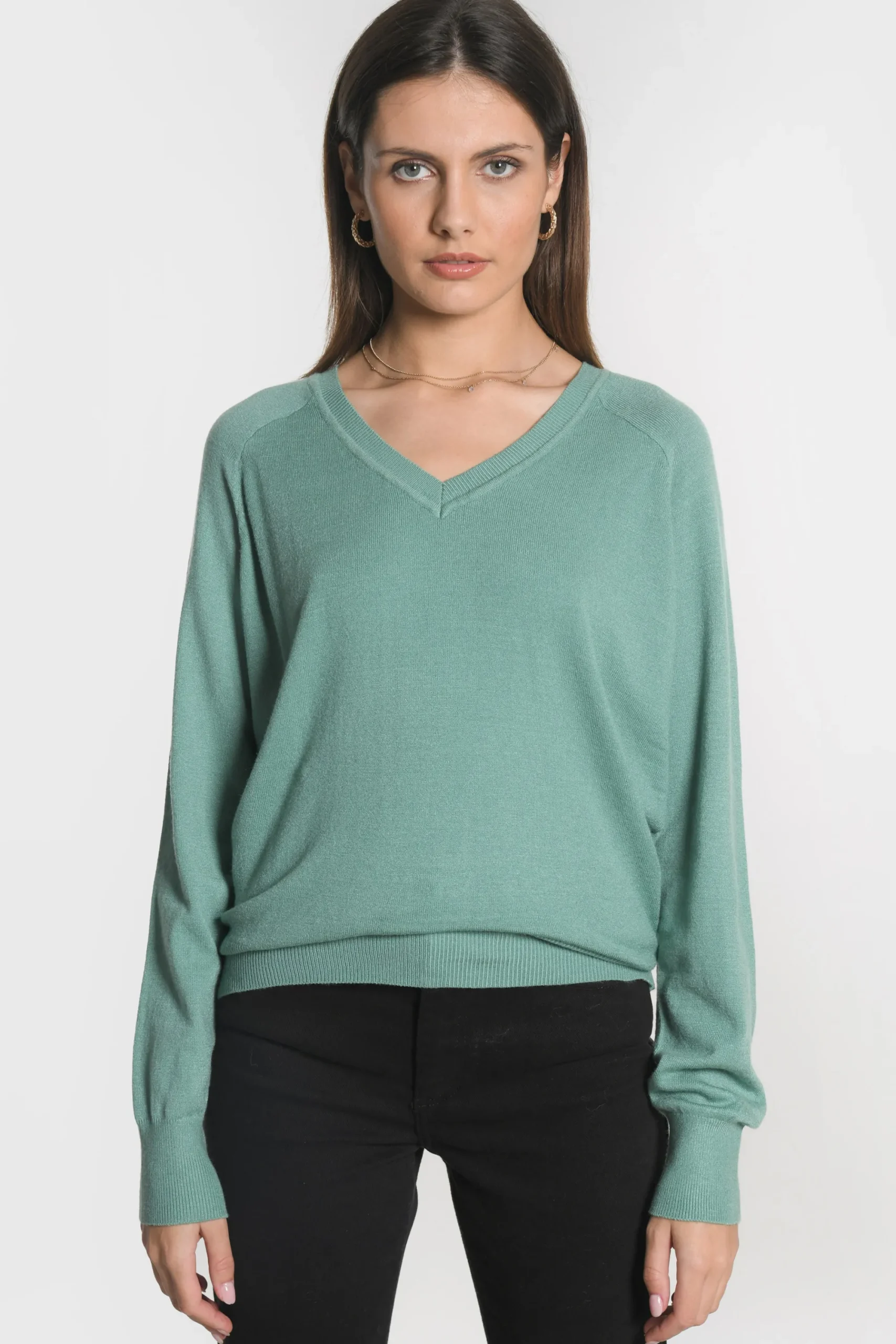 pull_col_v_nolween_green_0.webp KOOKAÏ PULL COL V NOLWEEN Green Store