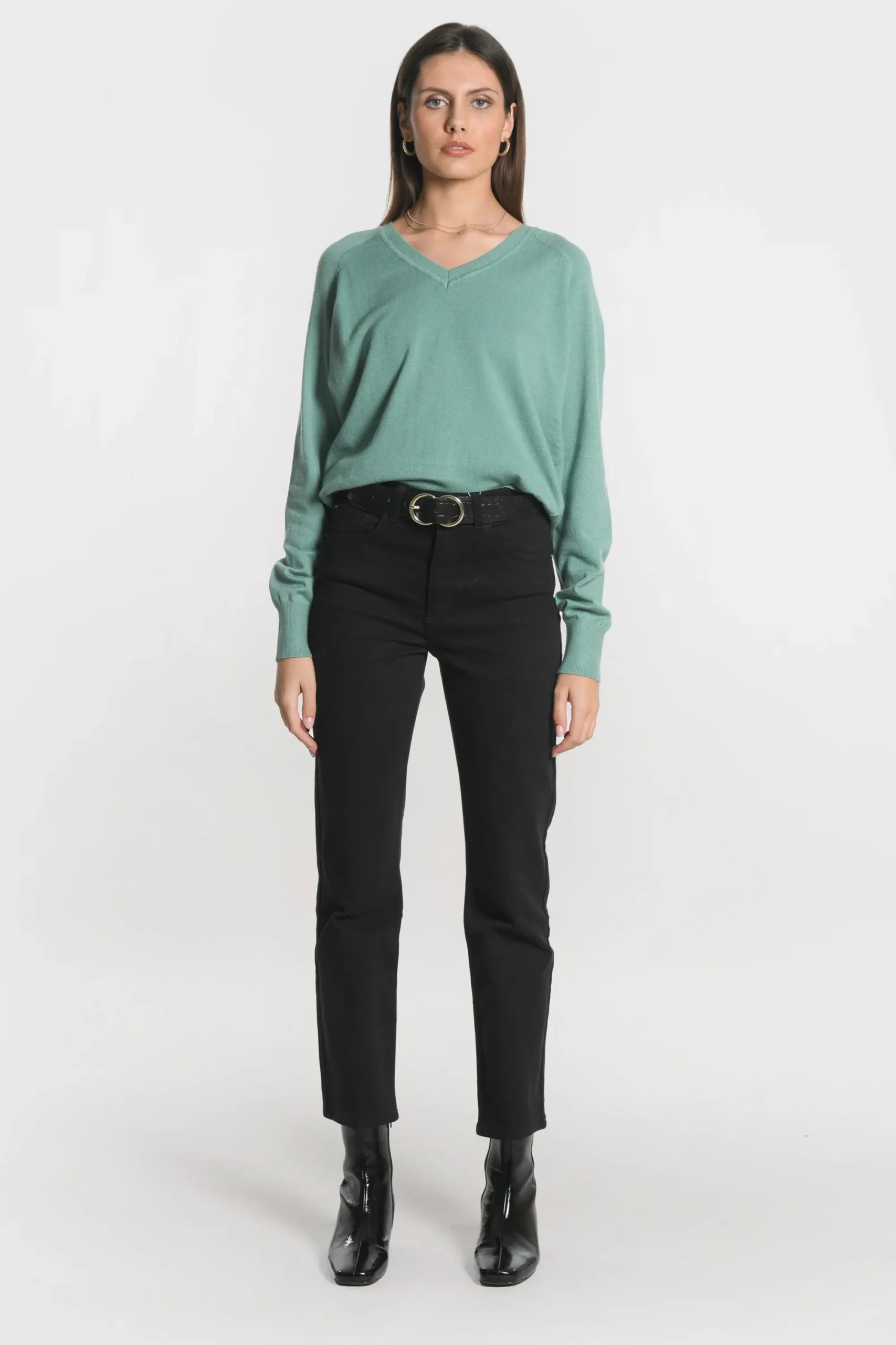 pull_col_v_nolween_green_2.webp KOOKAÏ PULL COL V NOLWEEN Green Store