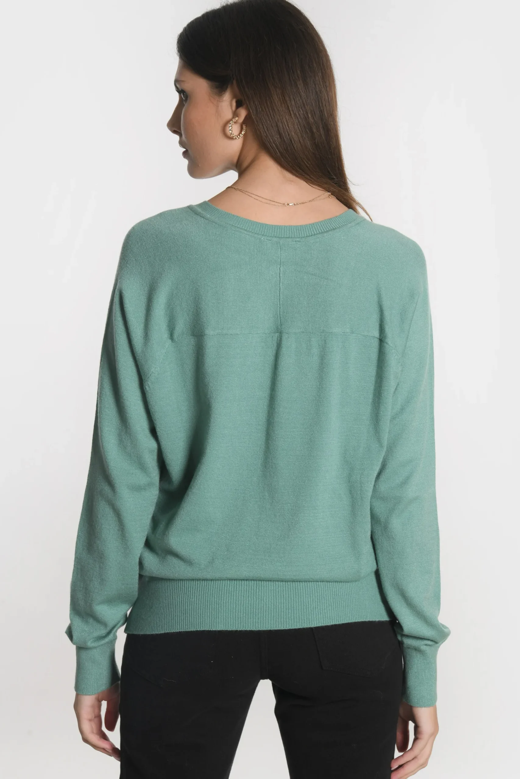 pull_col_v_nolween_green_4.webp KOOKAÏ PULL COL V NOLWEEN Green Store