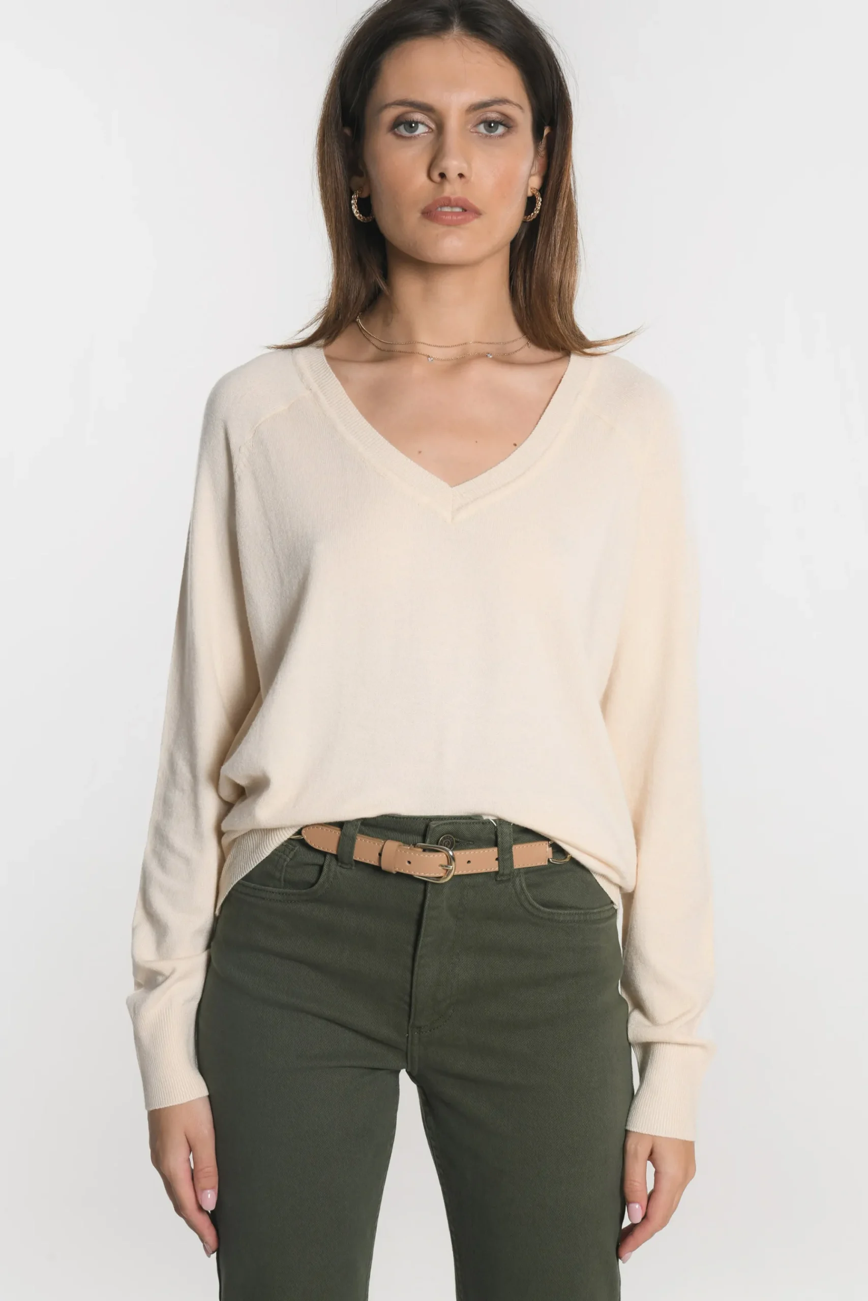 pull_col_v_nolwenn_ecru_0.webp KOOKAÏ PULL COL V NOLWENN Ecru Best