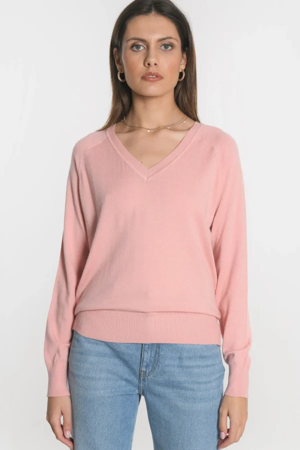 KOOKAÏ PULL COL V NOLWENN MELLOW ROSE Mellowrose Store