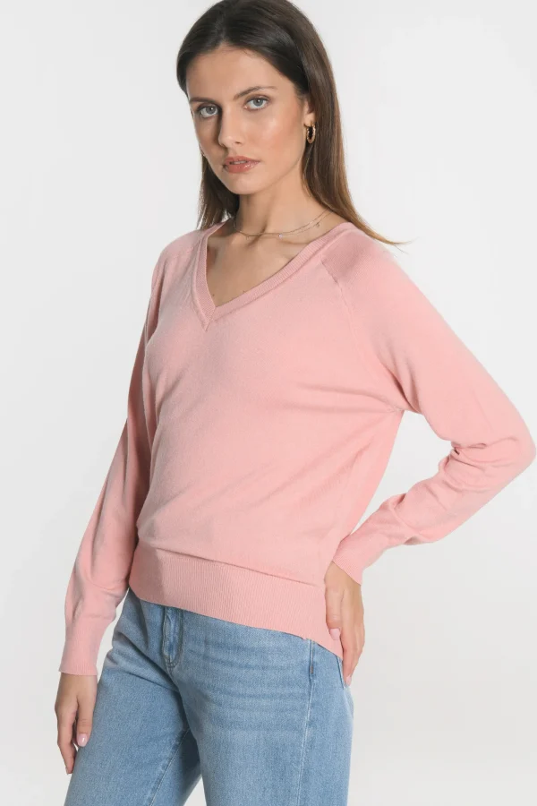KOOKAÏ PULL COL V NOLWENN MELLOW ROSE Mellowrose Store