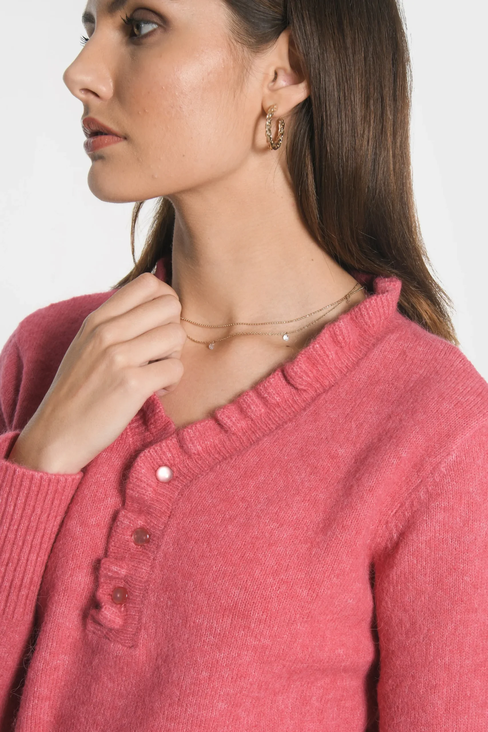 pull_col_v_sandrine_berry_3.webp KOOKAÏ PULL COL V SANDRINE Berry Cheap