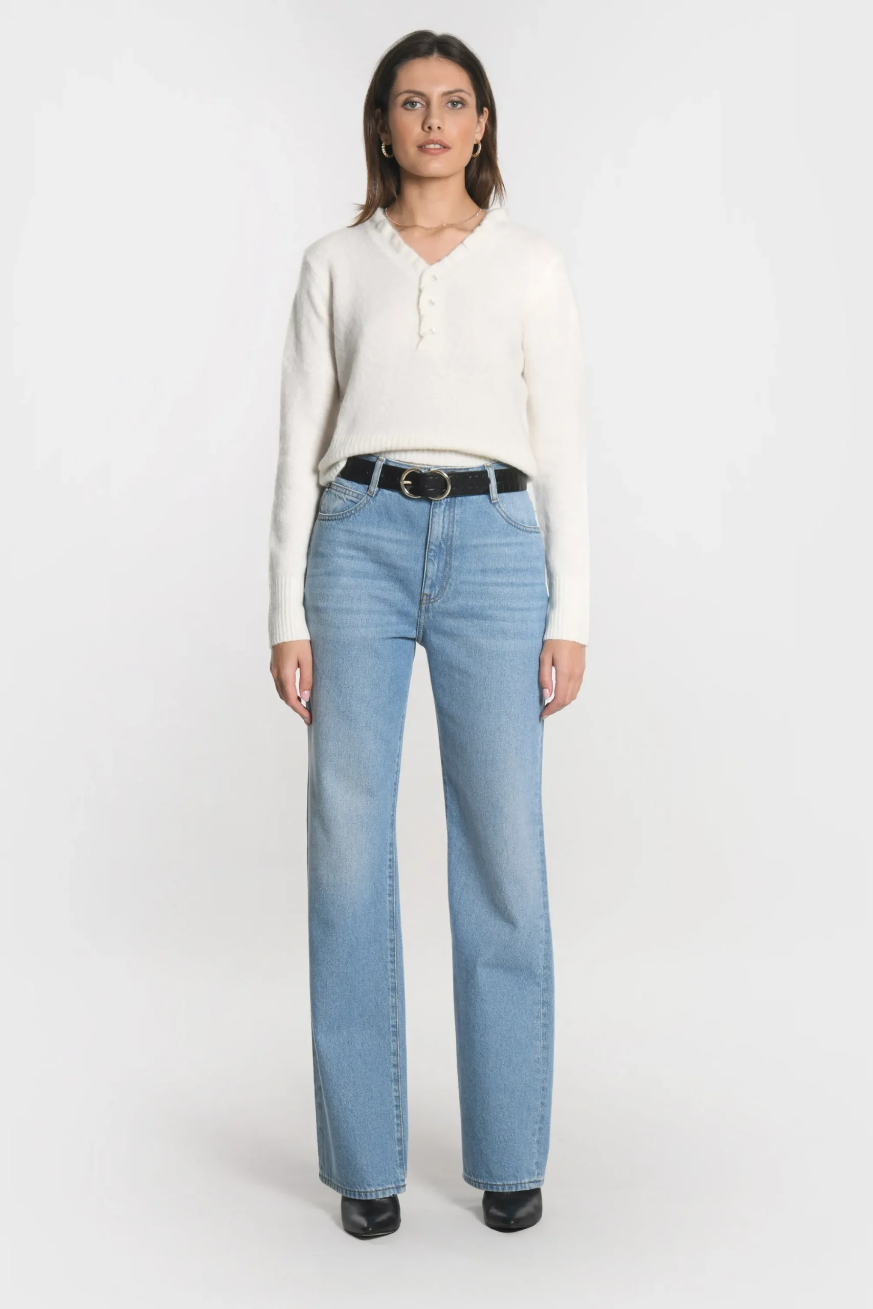 pull_col_v_sandrine_ecru_3.webp KOOKAÏ PULL COL V SANDRINE Ecru Sale